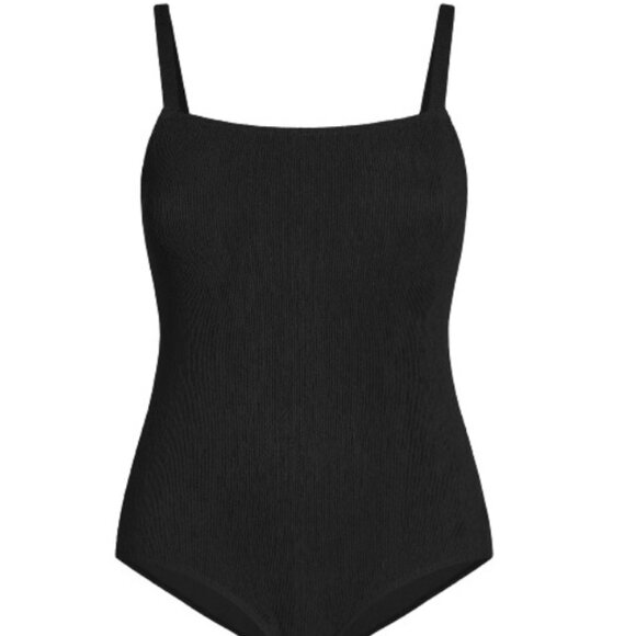 City Chic Black Ribbed One Piece Swimsuit- Size 18W - New with tags! - Picture 3 of 8